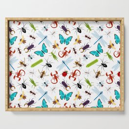 Insects Seamless Pattern Serving Tray