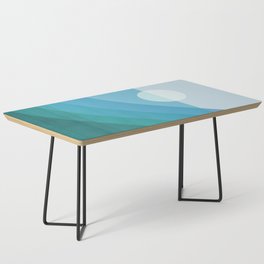 Abstraction_MOONLIGHT_BLUE_OCEAN_MOUNTAINS_POP_ART_0502B Coffee Table