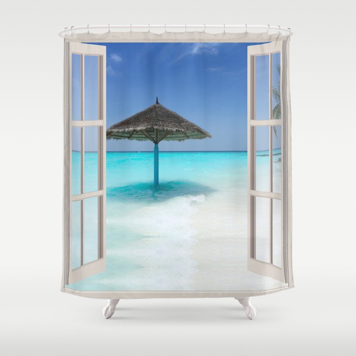Idyllic Maldives | OPEN WINDOW ART Shower Curtain