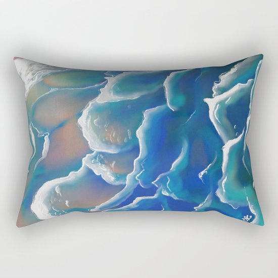 Water Coloring Time for Sea Rectangular Pillow