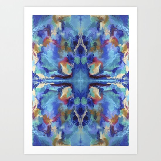 Watercolor Rorschach Art Print
