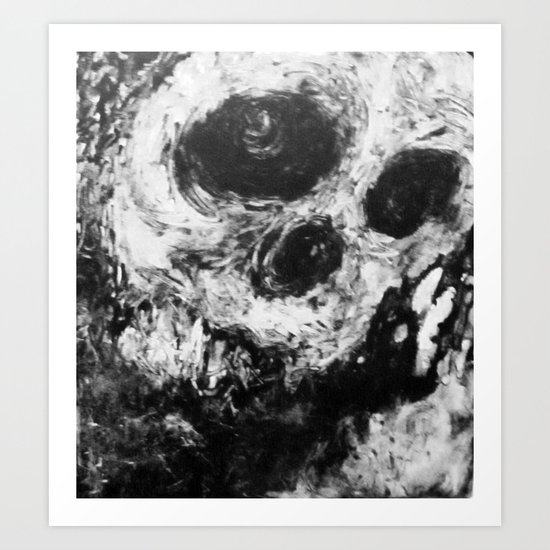 Abstract Skull Art Print