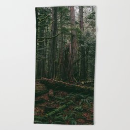 Cathedral Grove Print II | Vancouver Island, BC | Landscape Photography Beach Towel