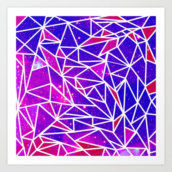 Starry Crystalline Space Pattern Art Print