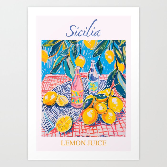 Sicilia lemon juice Art Print