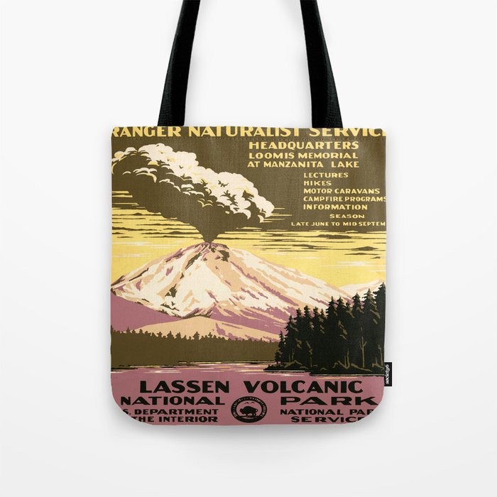 Vintage poster - Lassen Volcanic National Park Tote Bag