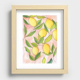 Lemon branches Recessed Framed Print