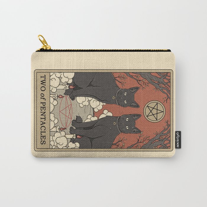 Two of Pentacles Carry-All Pouch