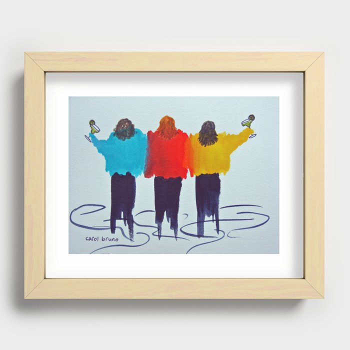 The Girlfriends-Margarita Time Recessed Framed Print