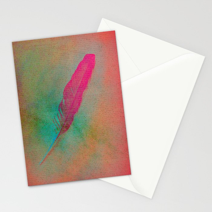 Feathers Stationery Cards by Vassia Art