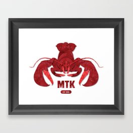 Rock Lobster Montauk — Red Framed Art Print