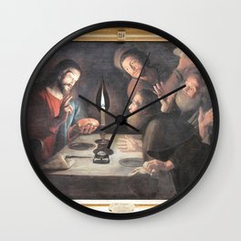 Trophime Bigot - Le repas d'Emmaüs Wall Clock