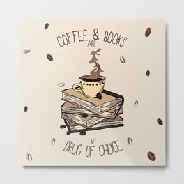 Coffee And Books Metal Print