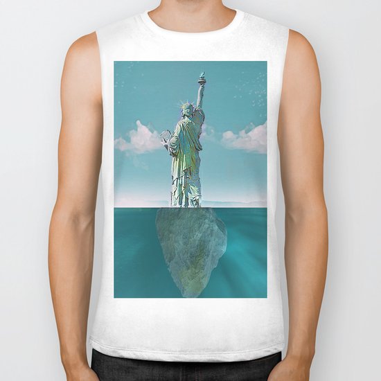 Under the statue Biker Tank