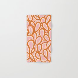 Cactus Garden Abstract Pattern in Orange, Cream, and Pink Hand & Bath Towel | Pattern, Orange, Pink, Pinkandorange, Cheerful, Botanical, Modern, Contemporary, Abstract, Maximalist 