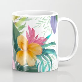 tropical watercolour flowers Coffee Mug