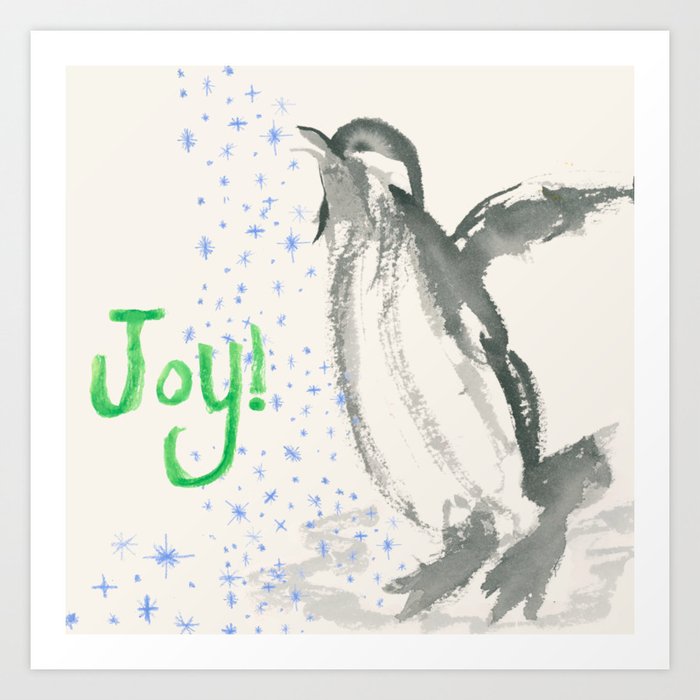 Joyful Penguin Art Print