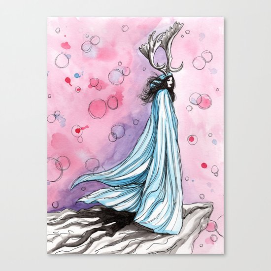 witchy bubbles Canvas Print