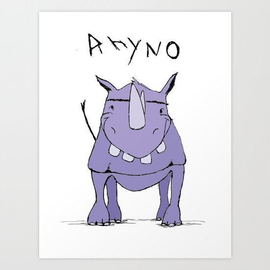 Rhyno Art Print
