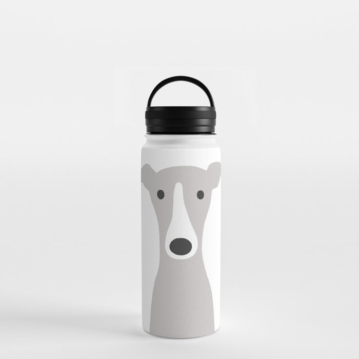Cute Greyhound, Italian Greyhound or Whippet Cartoon Dog Water Bottle by  Jenn Kay | Society6