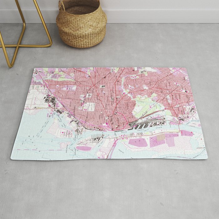 Vintage Map of Mobile Alabama (1953) Rug by BravuraMedia Society6