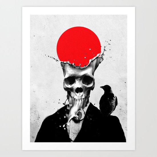 SPLASH SKULL Art Print