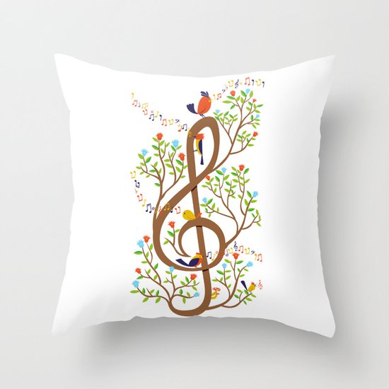 Song birds Throw Pillow