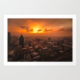 Dallas sunsets Art Print