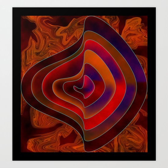 Tangled up in blue Art Print