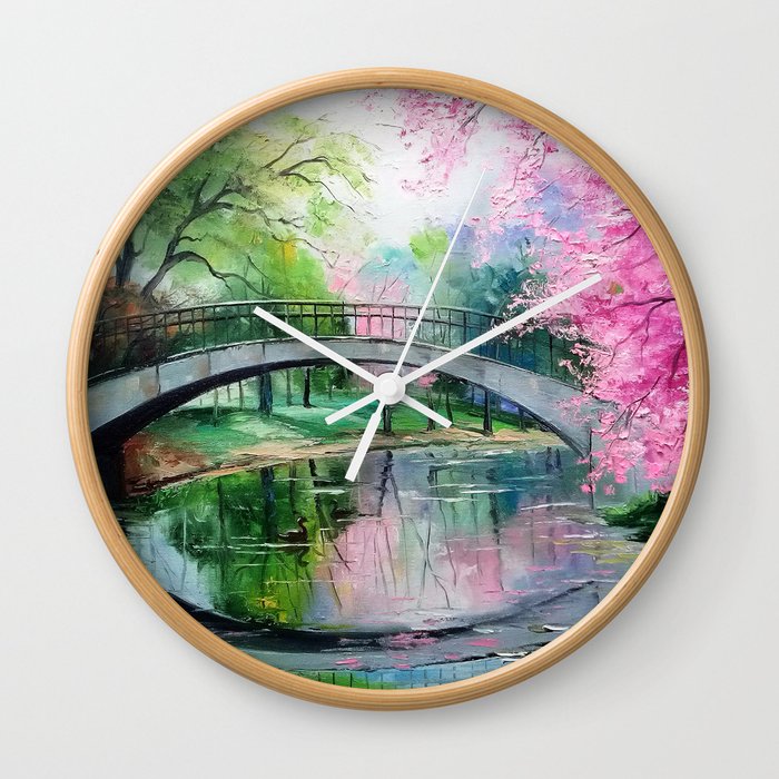 Flowering cherry Wall Clock