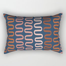 Abstract Shapes 270 in Vintage Tones (Snake Pattern Abstraction) Rectangular Pillow