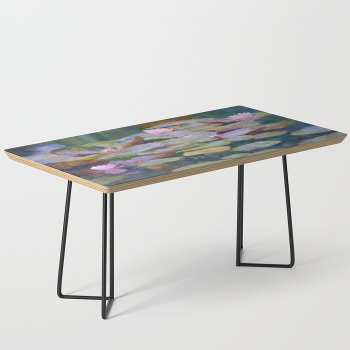 Pink Water Lily Reflection Coffee Table