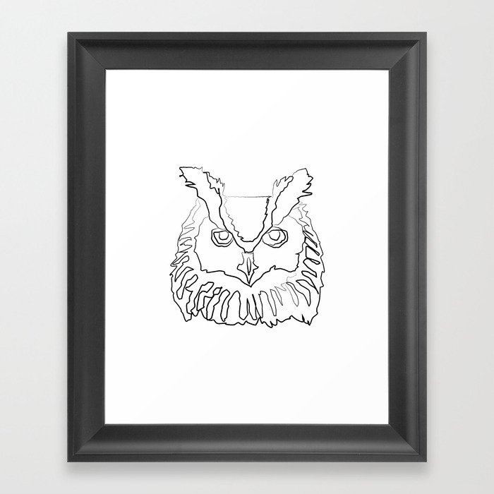 " Halloween Collection " - Owl Face Framed Art Print