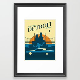 Visit Sunny Detroit Framed Art Print