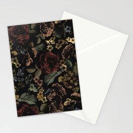 Retro flowers print Stationery Cards