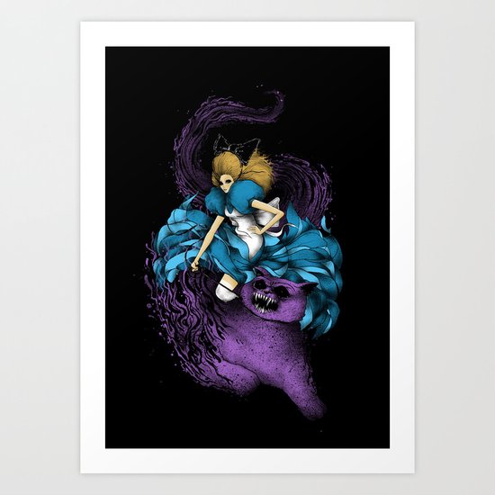 Alice & The Wildcat Art Print