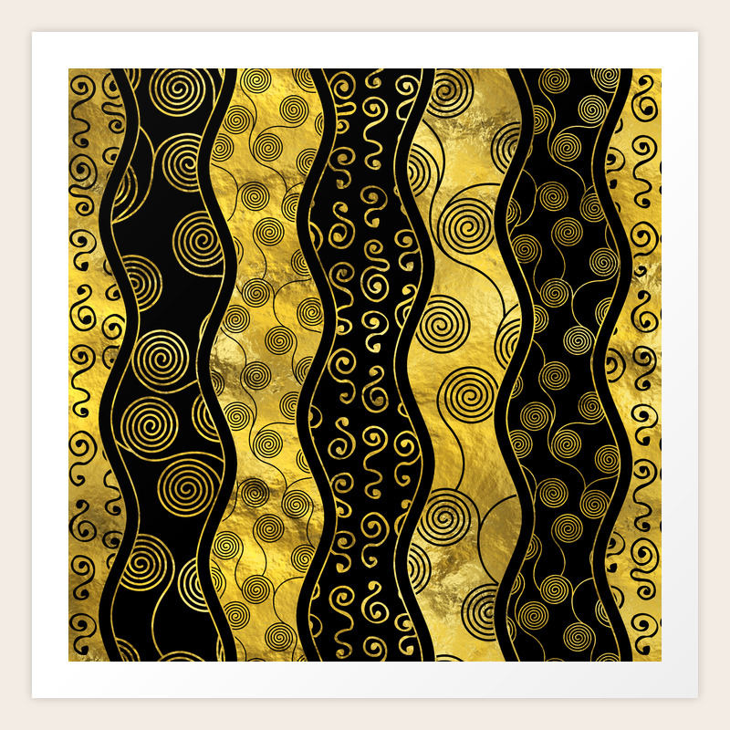 Luxury Black and Gold African Pattern Art Print by Creativemotions |  Society6