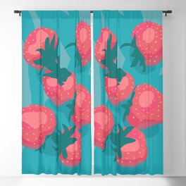 Strawberries  Blackout Curtain