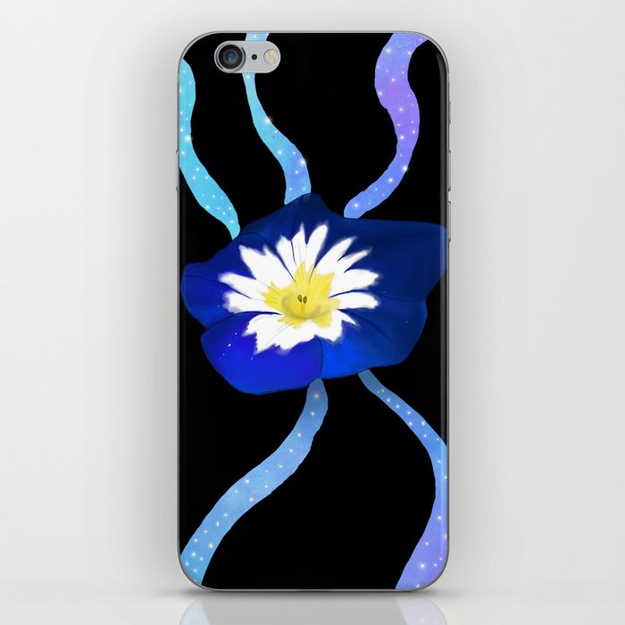 Blue Flower Space  iPhone Skin