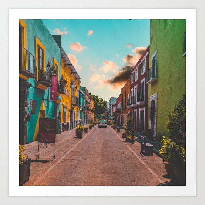 Mexico Photography - Colorful Street In Mexico Art Print