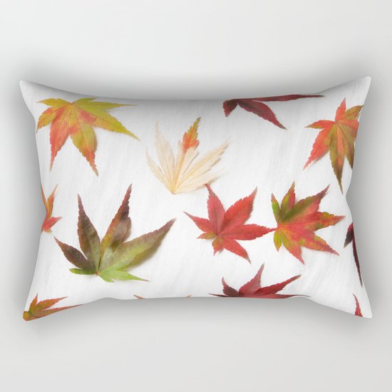 AUTUMN LEAVES PATTERN #2 #decor #art #society6 Rectangular Pillow