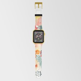 handmade watercolor bloom composition  Apple Watch Band