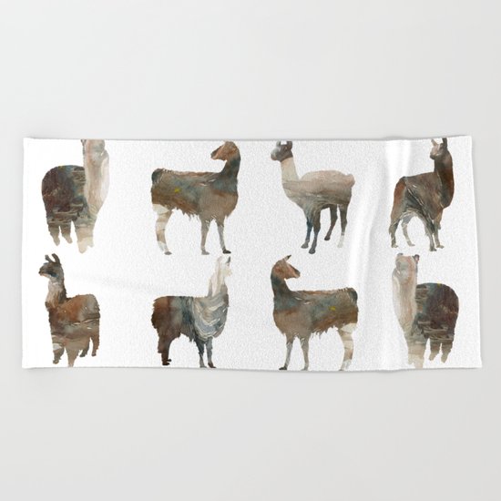 Llamas Team Beach Towel