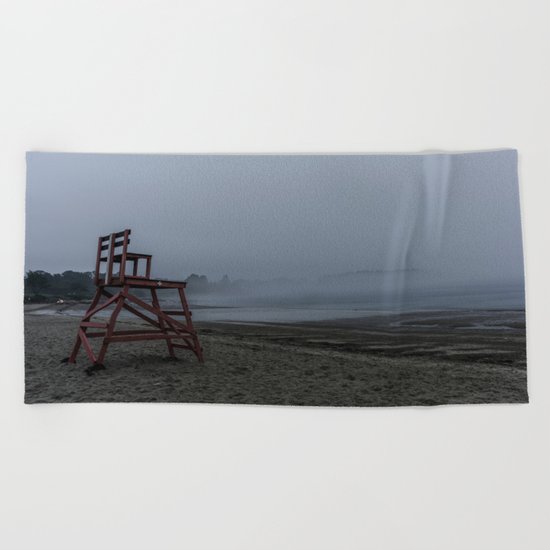 Niles Beach Foggy Evening Beach Towel