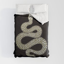 Snake's Charm in Black Duvet Cover