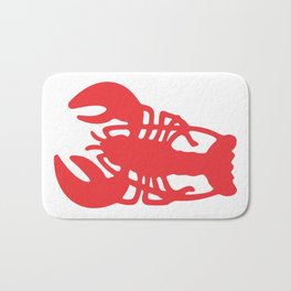 Red Lobster Bath Mat | Ocean, Lobster, Crab, Shrimp, Foodseafood, Restaurant, Lobsters, Chef, Kitchen, Vector 
