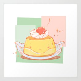 SWEET TREAT Art Print | Pudding, Treat, Digital, Morethanbitesize, Sweet, Sketch, Illustration, Cute, Drawing 