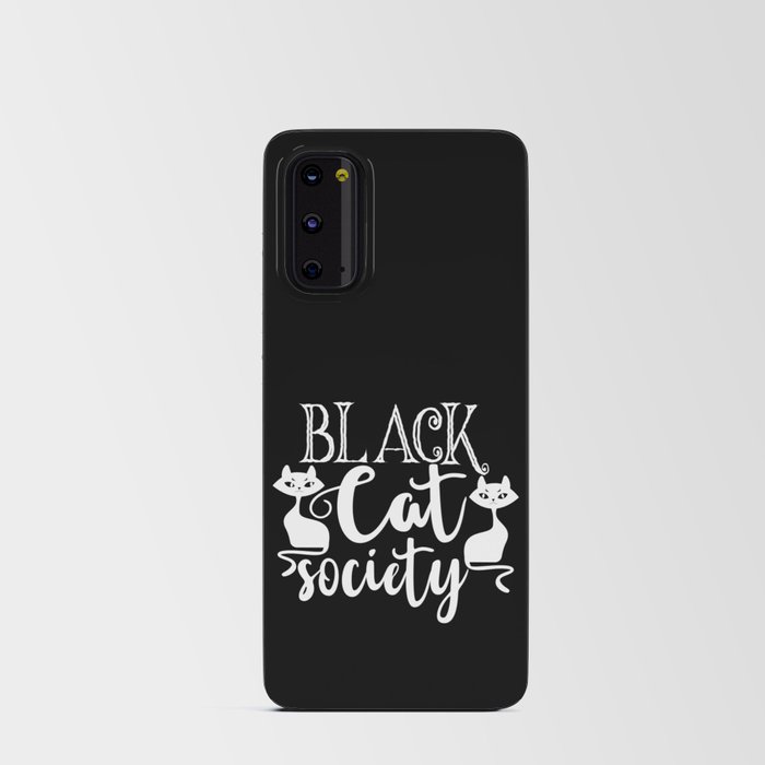 Black Cat Society Funny Halloween Cute Android Card Case