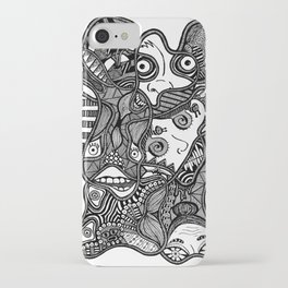 Faces in the Dark iPhone Case | Abstract, Black and White 