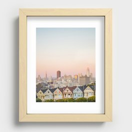 Sunset at Painted Ladies Recessed Framed Print